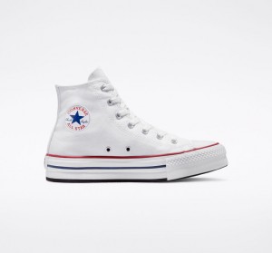 Converse Chuck Taylor All Star Lift Platform Wit Donkerblauw | 9863-HXDMS