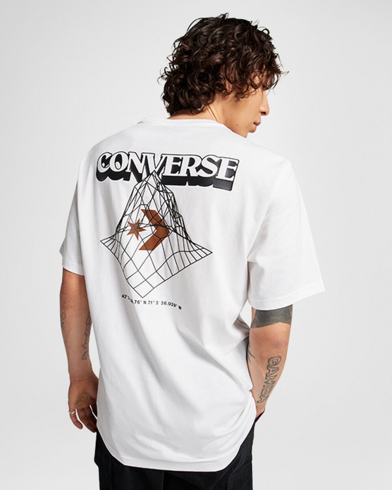Converse All Star Mountain T-Shirt Wit | 3469-TPYQJ