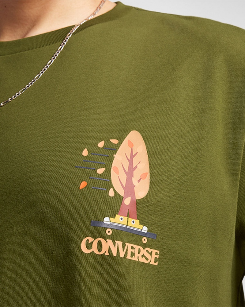 Converse All Star Tree T-shirt Groen | 9815-NFVZG