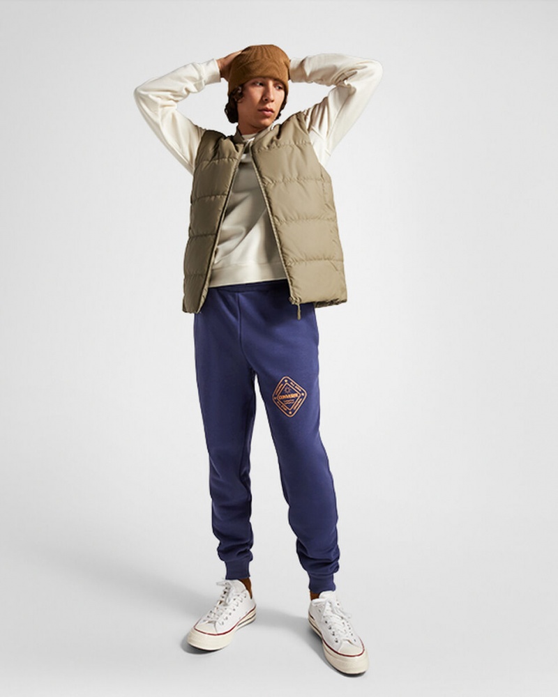 Converse All Star Winter Grafische Sweatpant Blauw | 0749-KWDOQ