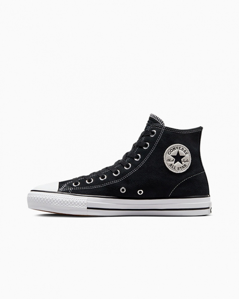 Converse CONS Chuck Taylor All Star Pro Suede Zwart Zwart Wit | 1786-ZBAXN