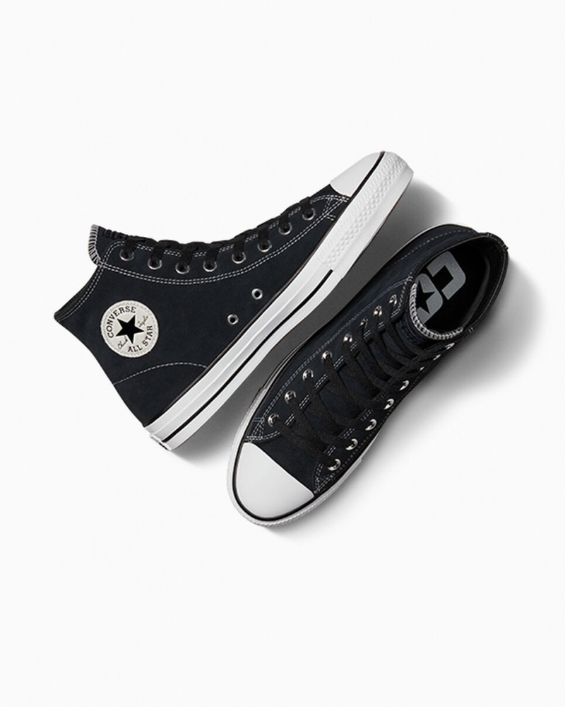 Converse CONS Chuck Taylor All Star Pro Suede Zwart Zwart Wit | 9406-RMPJX