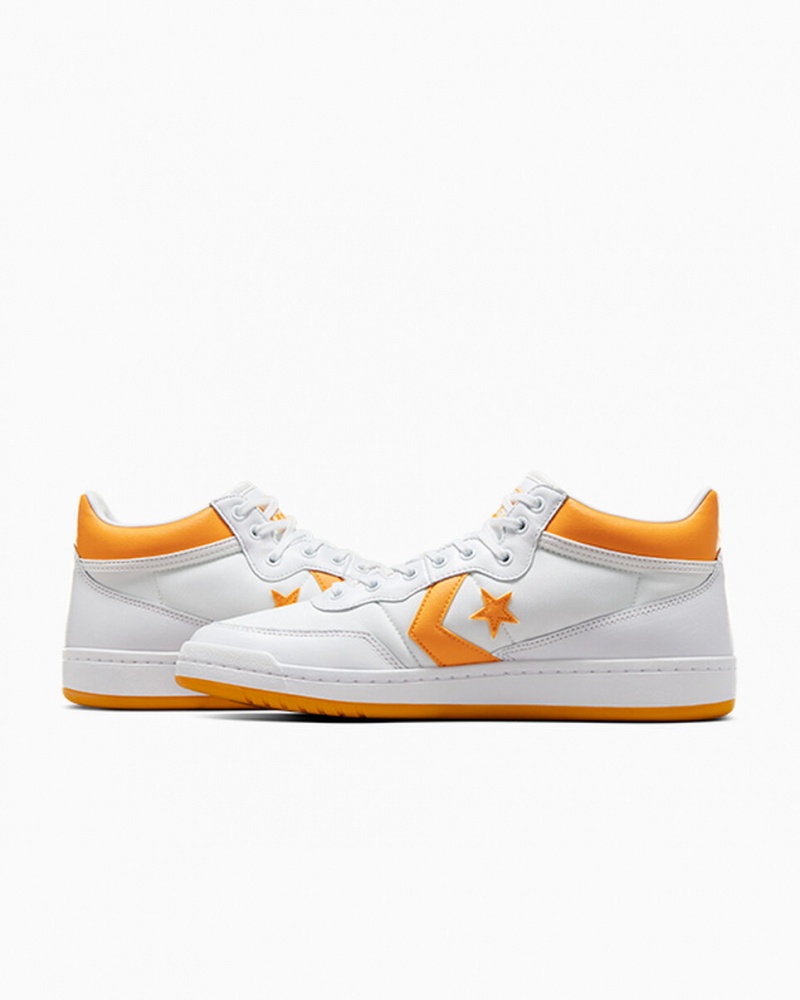 Converse CONS Fastbreak Pro Leren Wit Lichtgeel Wit | 9861-LNZOE