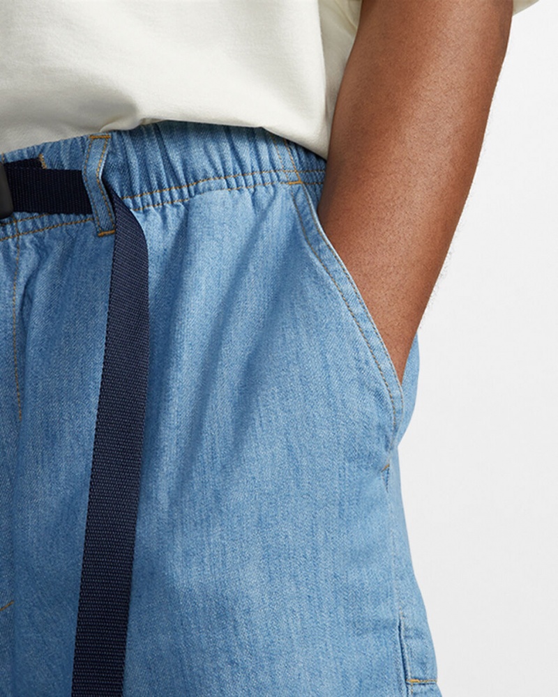 Converse Chambray Utility Kort Lichtblauw | 4538-KQSFV