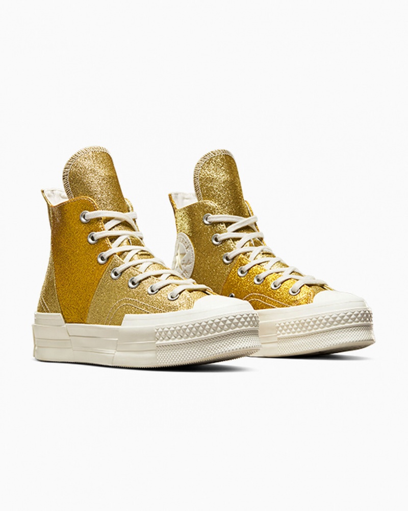 Converse Chuck 70 Plus Glitter Wit Donkergoud | 2587-FYIMK