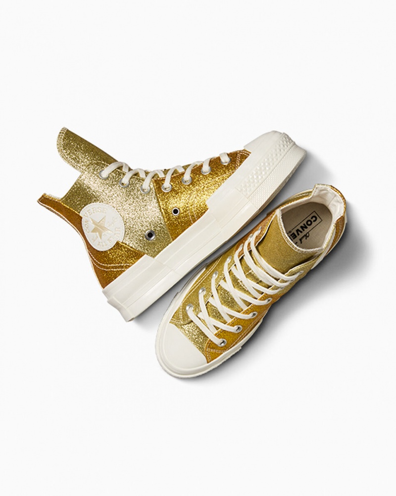 Converse Chuck 70 Plus Glitter Wit Donkergoud | 2587-FYIMK