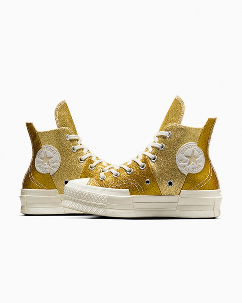 Converse Chuck 70 Plus Glitter Wit Donkergoud | 2587-FYIMK