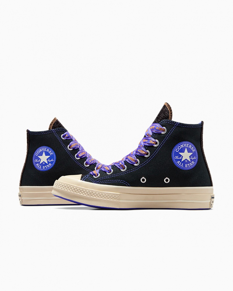 Converse Chuck 70 Ribbon Laces Zwart Blauw | 5743-LQRGN