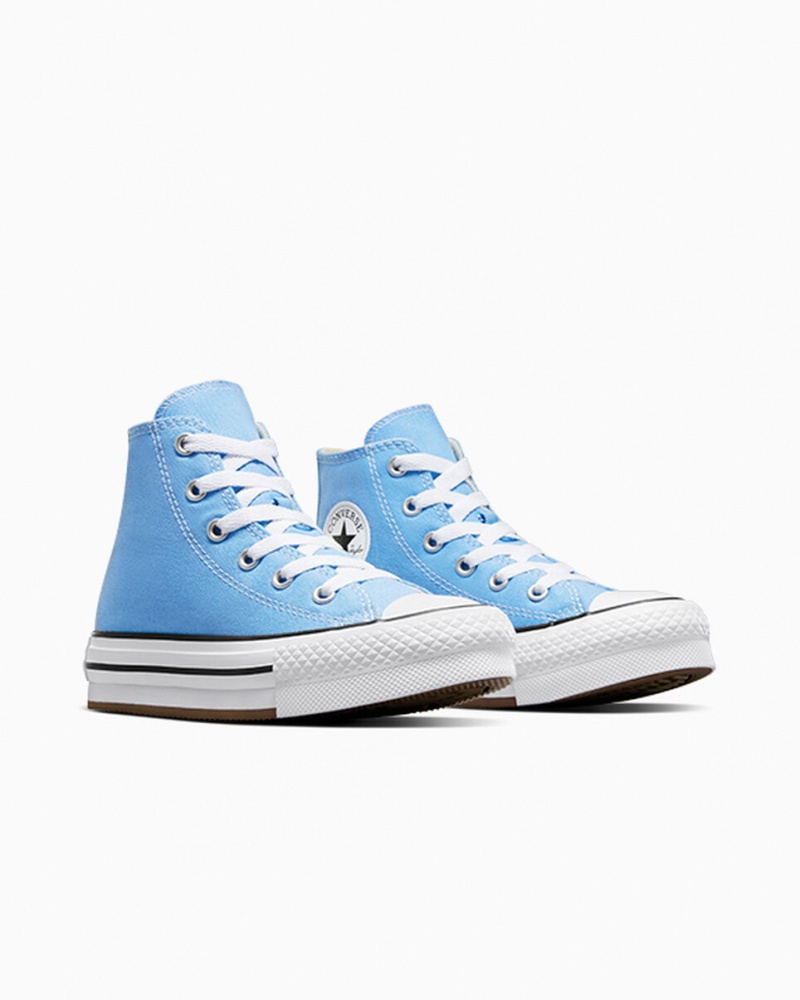 Converse Chuck Taylor All Star EVA Lift Platform Seasonal Color Blauw Wit Zwart | 9361-OSLZA