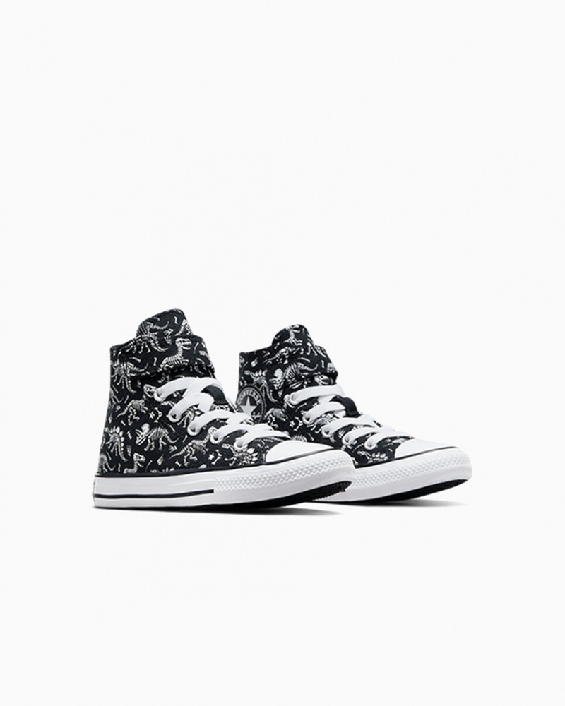 Converse Chuck Taylor All Star Easy-On Dinos Zwart Wit Wit | 1853-KAFNH