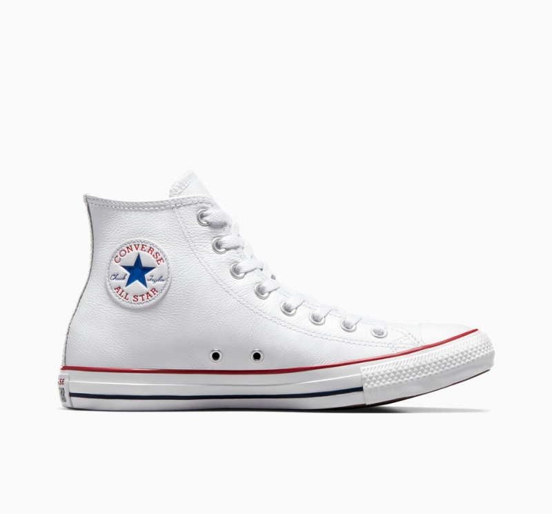 Converse Chuck Taylor All Star Leren Wit | 9765-NMLBJ