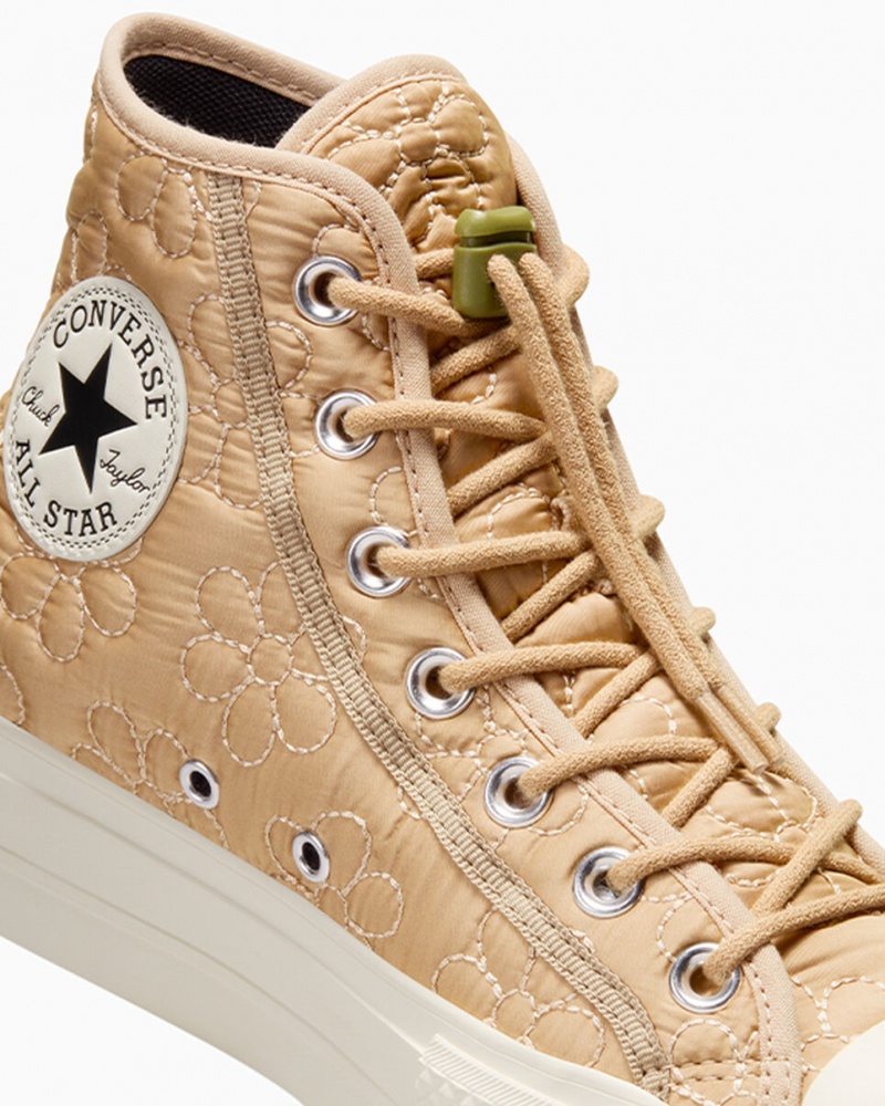 Converse Chuck Taylor All Star Lift Platform Gewatteerd Khaki | 4526-KFAIN