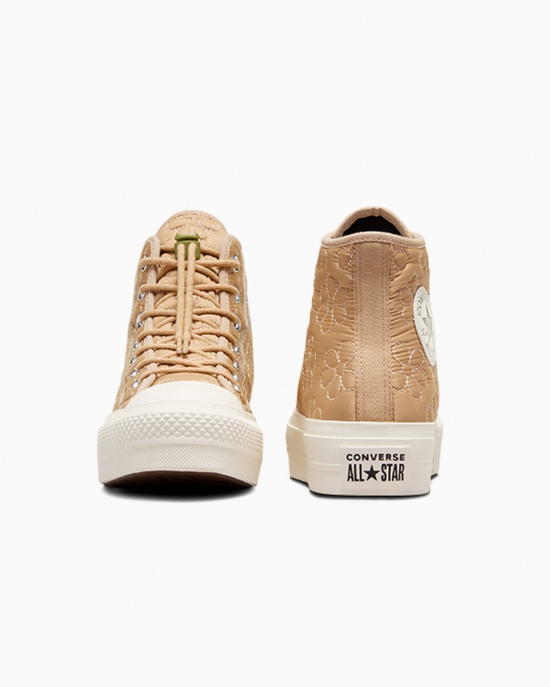 Converse Chuck Taylor All Star Lift Platform Gewatteerd Khaki | 4526-KFAIN