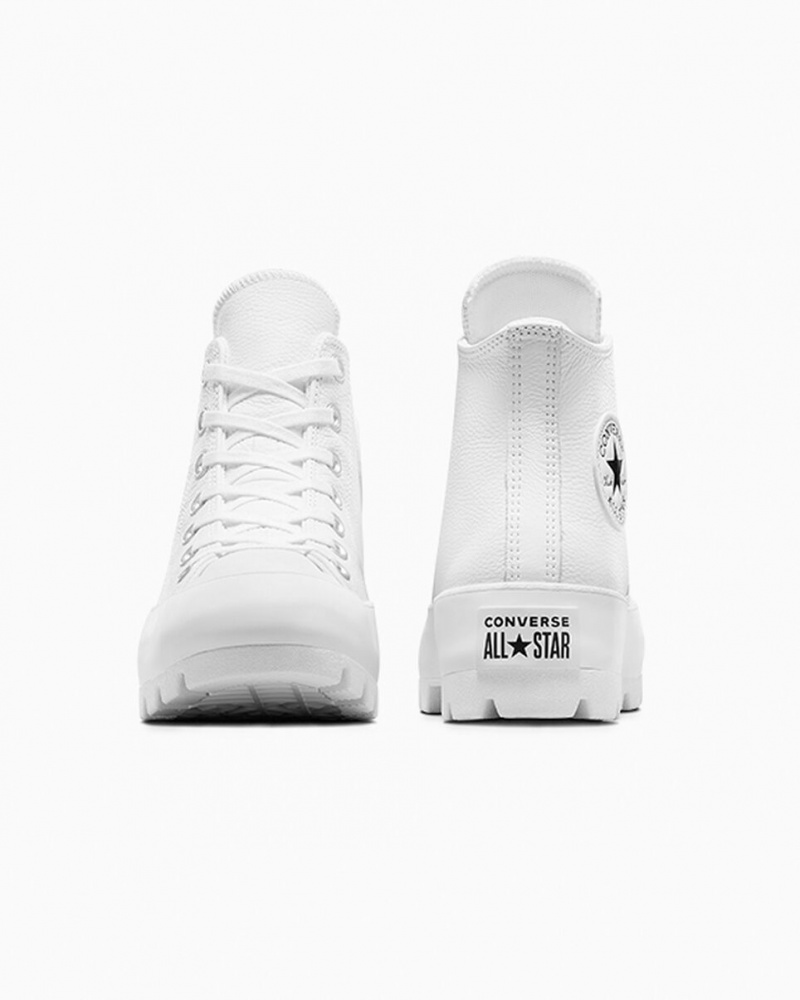 Converse Chuck Taylor All Star Lugged Leren Wit Zwart Wit | 8605-JKFGR