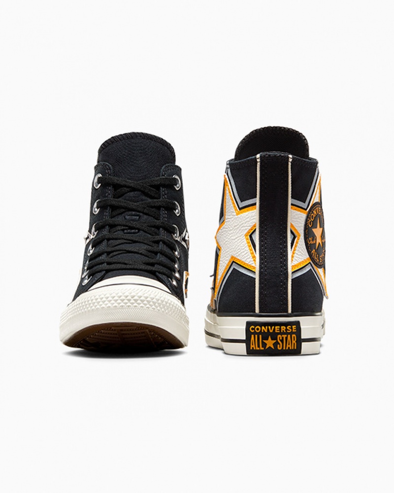 Converse Chuck Taylor All Star Moto Zwart Wit Geel | 0382-FKTEP