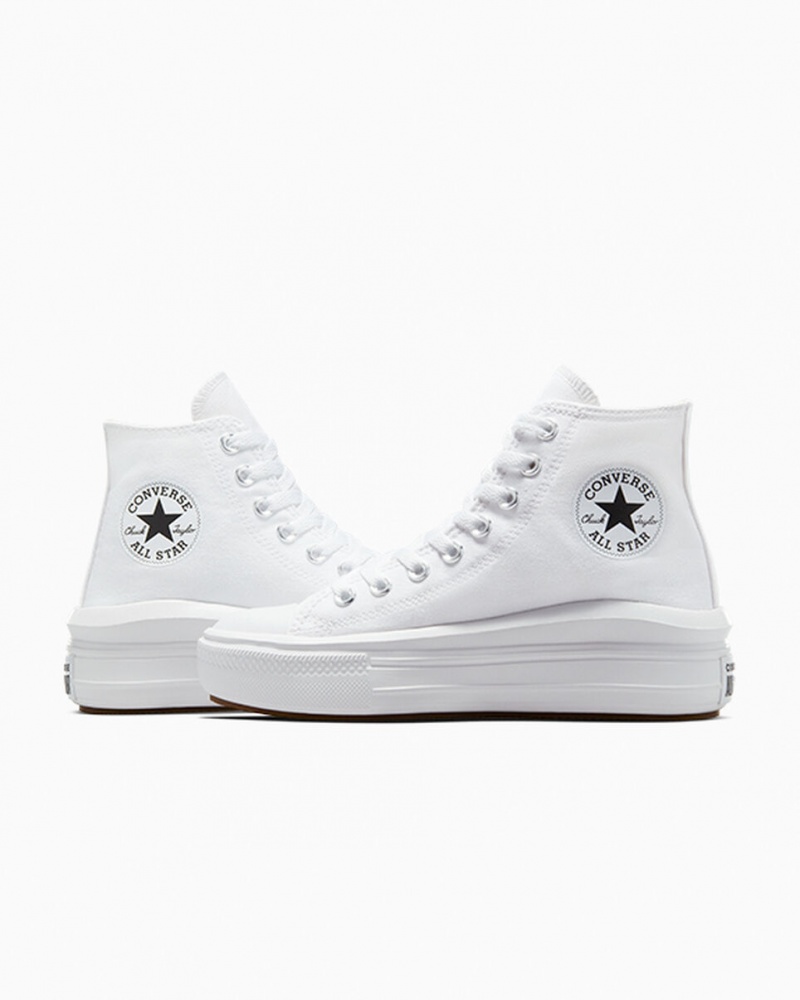 Converse Chuck Taylor All Star Move Platform Wit Zwart | 2346-WCIQL