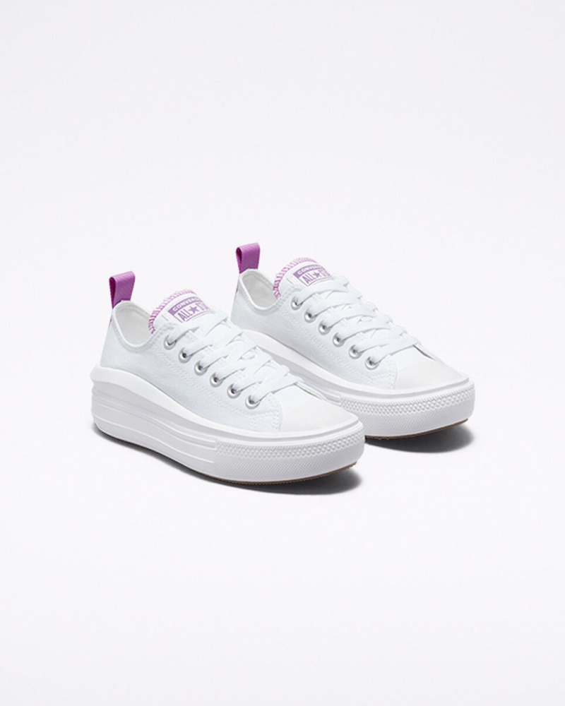 Converse Chuck Taylor All Star Move Platform Wit Paars Wit | 7548-SCEQG