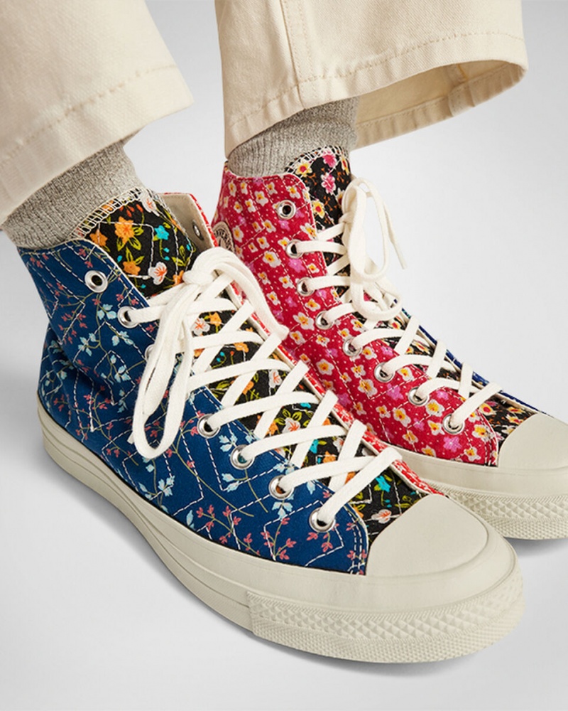 Converse Converse Upcycled Floral Chuck 70 Zwart Rood Blauw | 0192-HZRLA