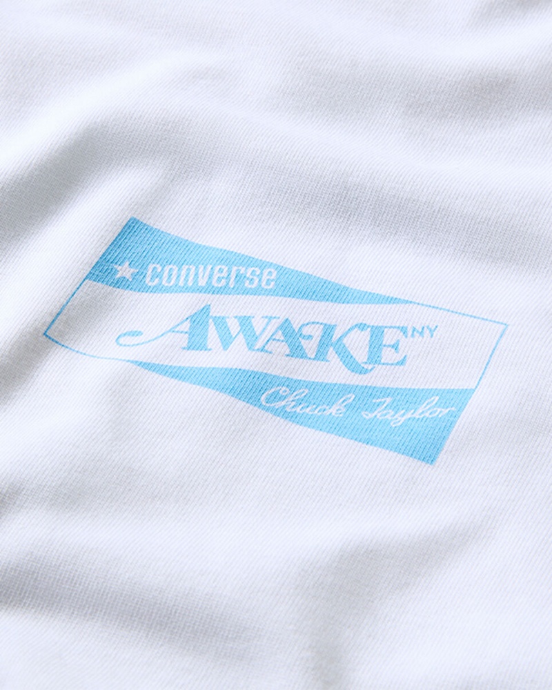 Converse Converse x Awake NY Jersey T-Shirt Wit | 7316-ZVCKH