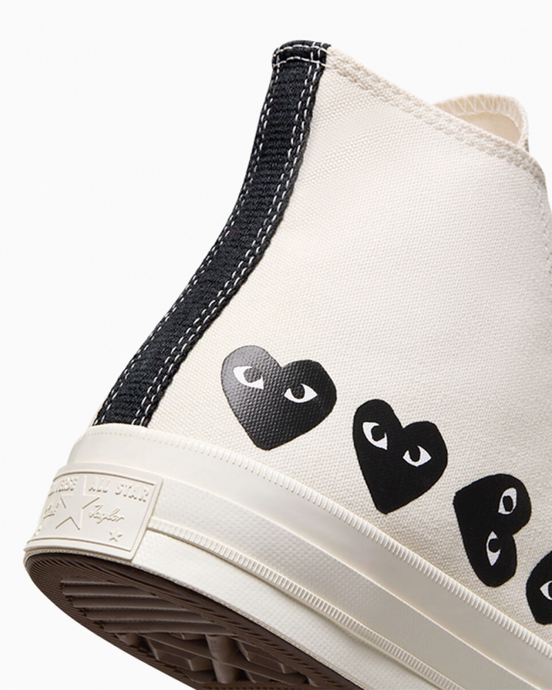 Converse Converse x Comme des Garçons PLAY Chuck 70 Multi Heart Zwart | 7486-RHUNF