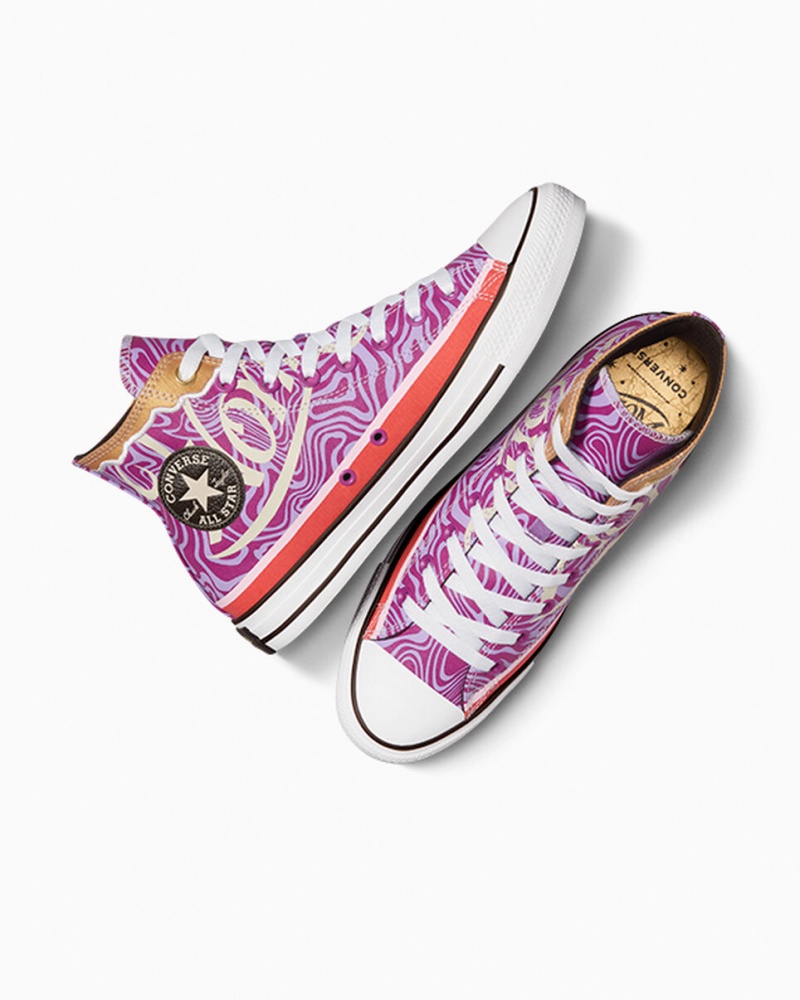 Converse Converse x Wonka Chuck Taylor All Star Swirl Paars Wit Zwart | 0438-LOJZH