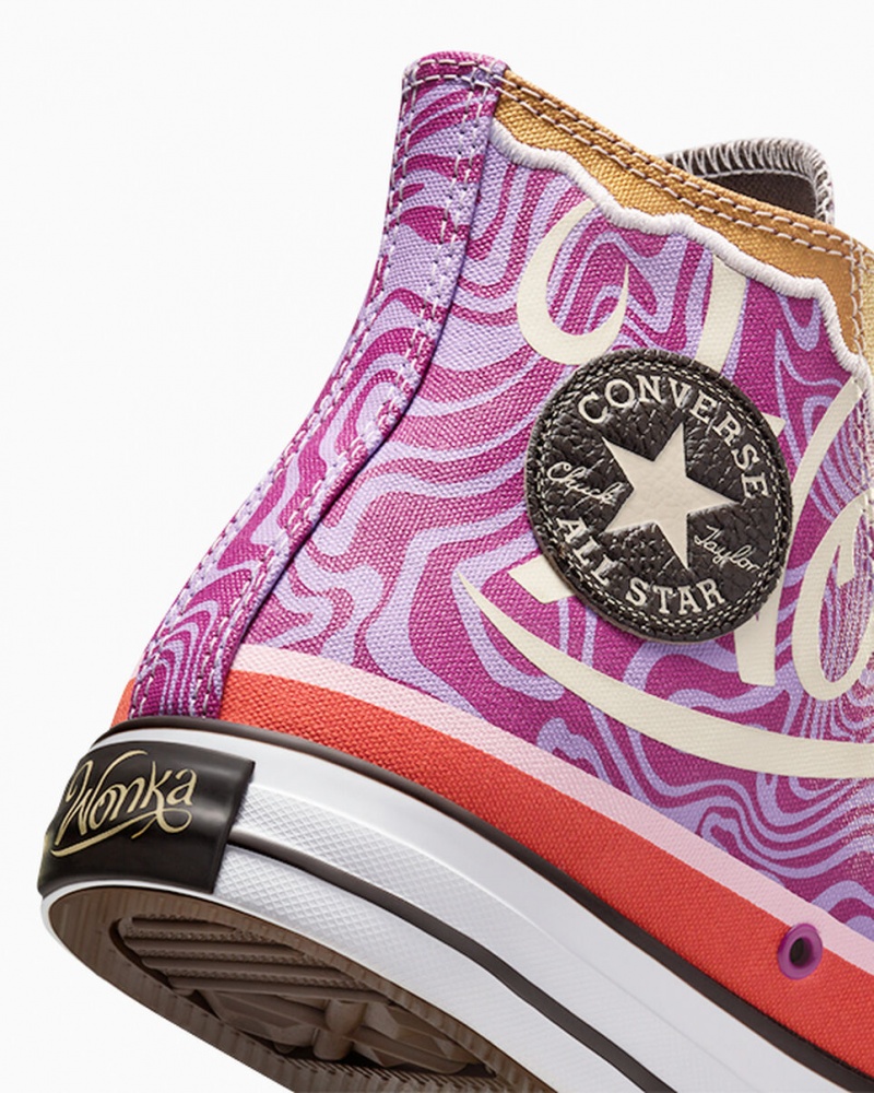 Converse Converse x Wonka Chuck Taylor All Star Swirl Paars Wit Zwart | 0438-LOJZH