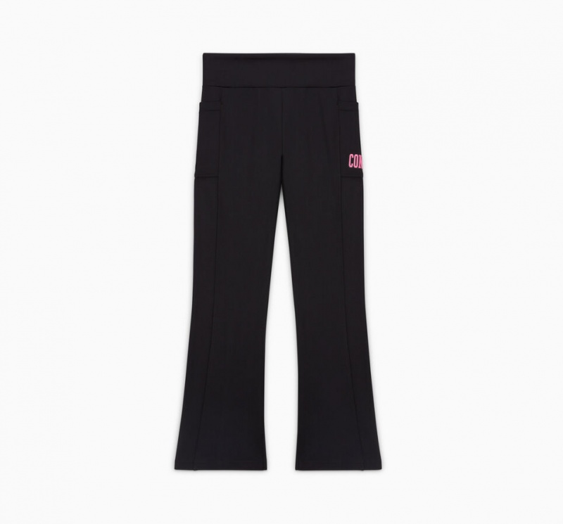 Converse High Rise Flare Leggings Zwart | 2481-MQOWI
