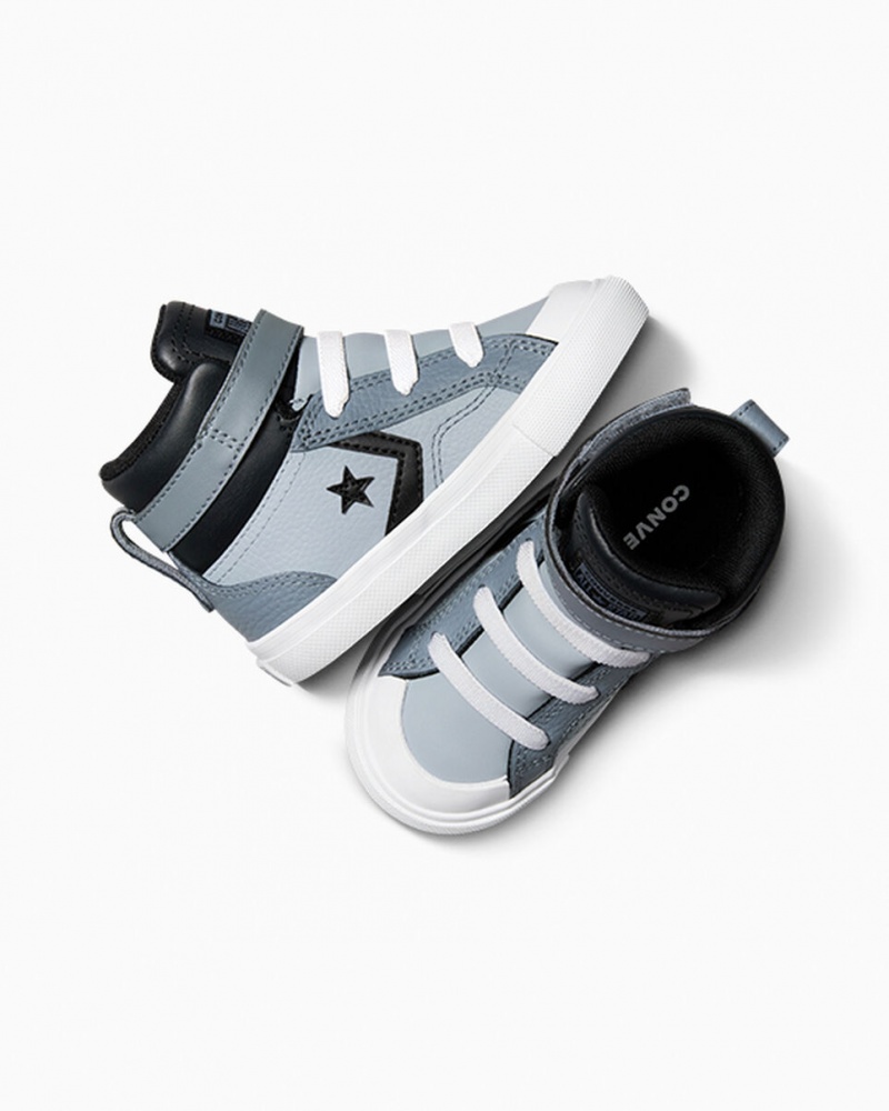 Converse Pro Blaze Riemen Leren Zilver Zwart Wit | 6731-TWOJI