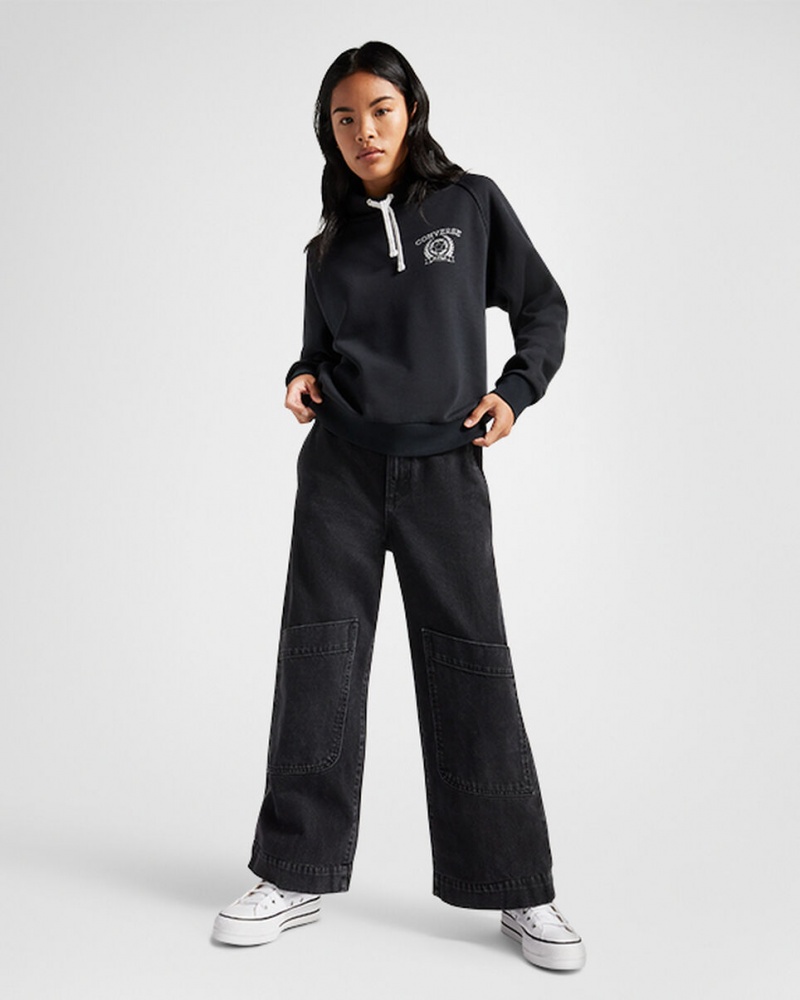 Converse Retro Chuck Taylor Mock Neck Pullover Zwart | 8251-OIBRT