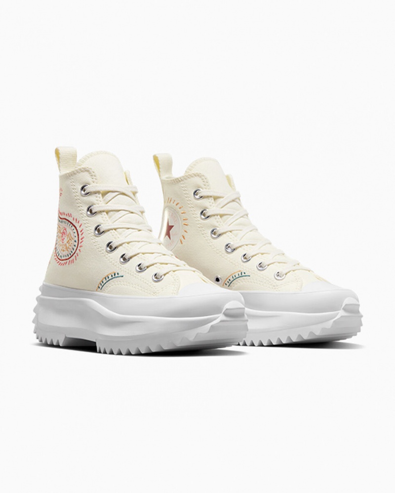Converse Run Star Hike Platform Crafted Rood Wit | 9408-JWRIO