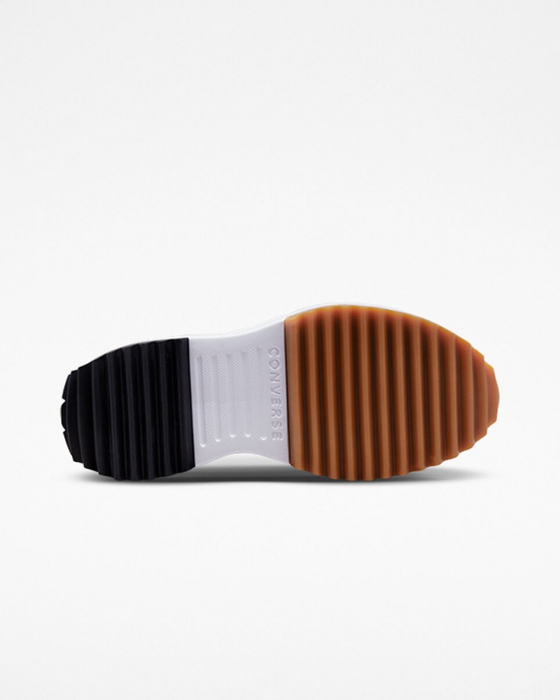 Converse Run Star Hike Platform Foundational Leren Wit Zwart | 2145-YZTSB
