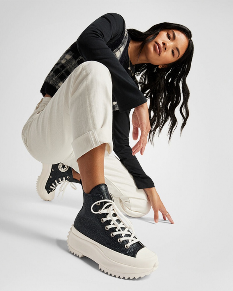 Converse Run Star Hike Platform Glitter Zwart | 2706-OVGHT